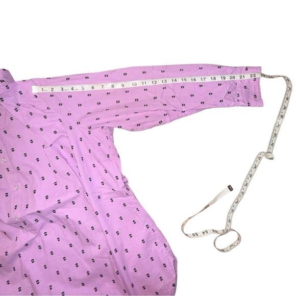 TALBOTS CLIP DOT COLLARED POPOVER - VIBRANT FLORAL 1X Purple/Navy Dots - Picture 8 of 13